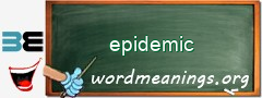 WordMeaning blackboard for epidemic